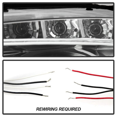 LED Halo Chrome Projector Headlights <br>04-08 Pontiac Grand Prix