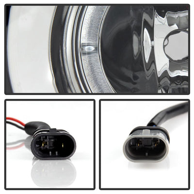 LED Halo Chrome Projector Headlights <br>04-08 Pontiac Grand Prix