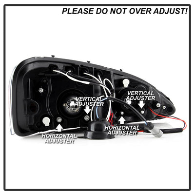 LED Halo Chrome Projector Headlights <br>04-08 Pontiac Grand Prix