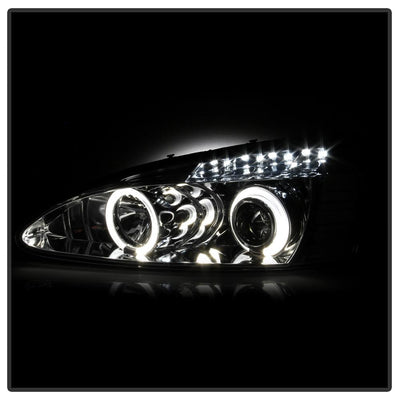 LED Halo Chrome Projector Headlights <br>04-08 Pontiac Grand Prix