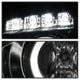 LED Halo Chrome Projector Headlights <br>04-08 Pontiac Grand Prix