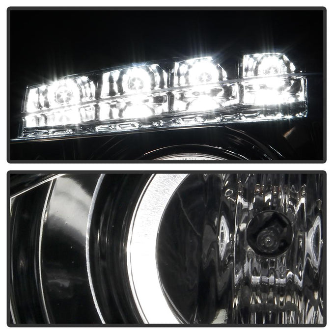 LED Halo Chrome Projector Headlights <br>04-08 Pontiac Grand Prix