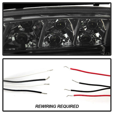 LED Halo Smoke Projector Headlights <br>04-08 Pontiac Grand Prix