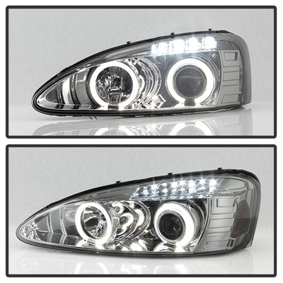 LED Halo Smoke Projector Headlights <br>04-08 Pontiac Grand Prix