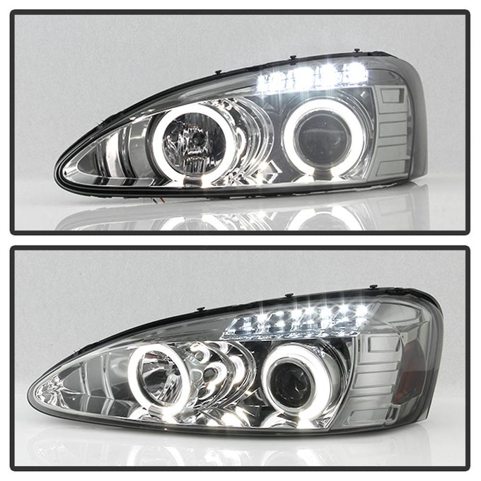 LED Halo Smoke Projector Headlights <br>04-08 Pontiac Grand Prix