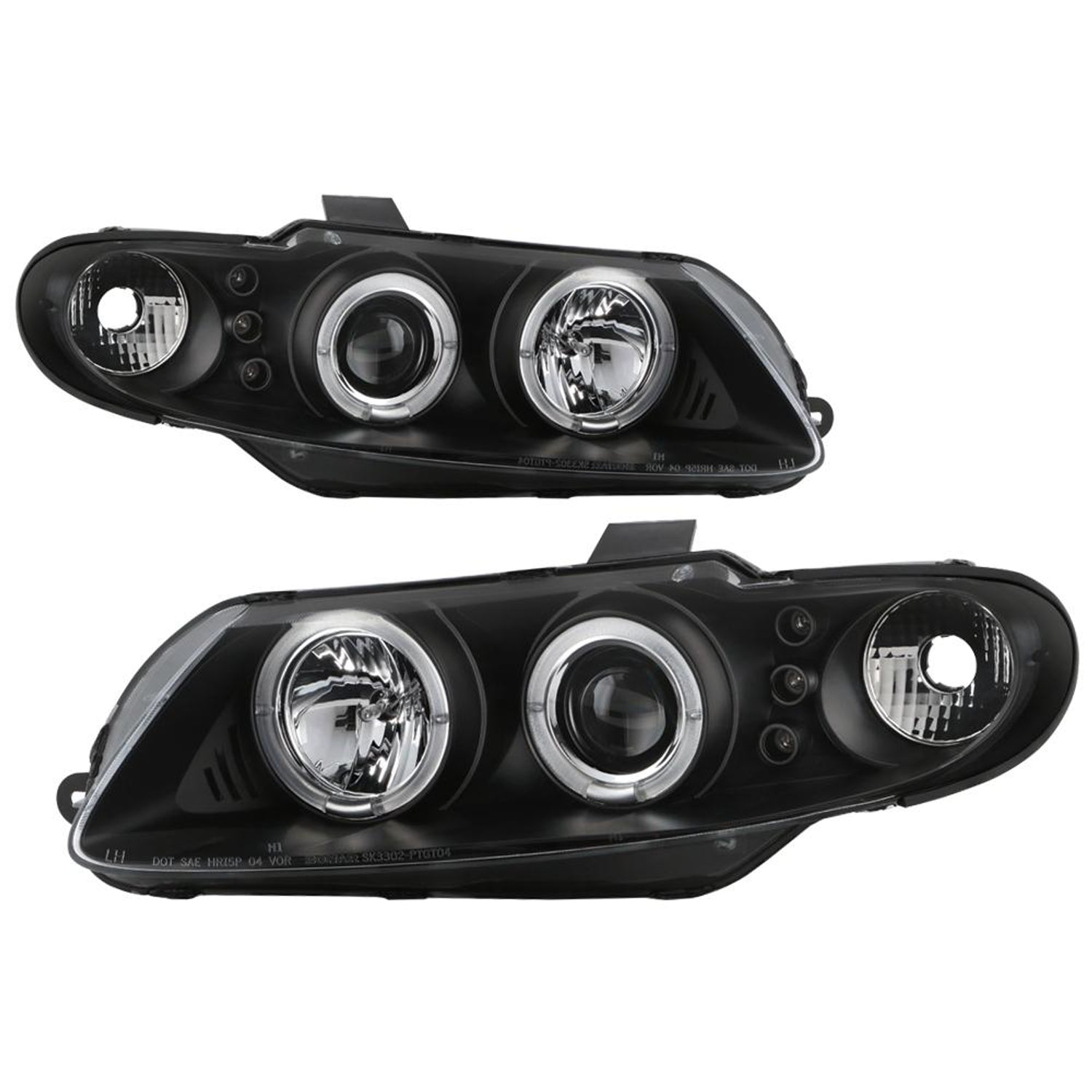 LED Halo Black Projector Headlights <br>04-06 Pontiac GTO