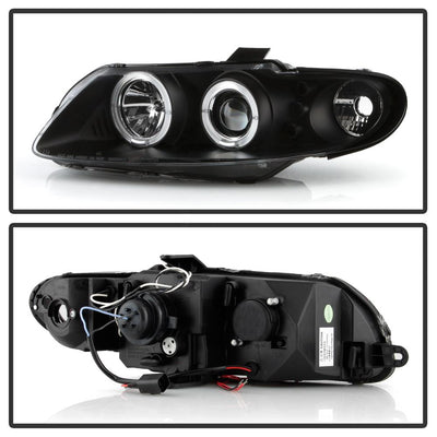 LED Halo Black Projector Headlights <br>04-06 Pontiac GTO