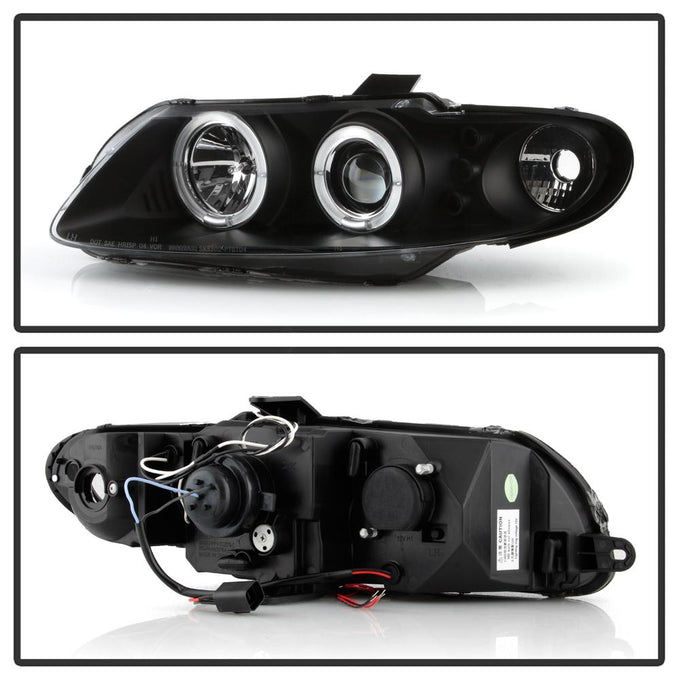 LED Halo Black Projector Headlights <br>04-06 Pontiac GTO