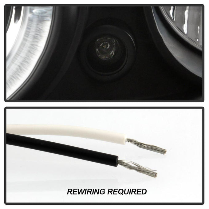 LED Halo Black Projector Headlights <br>04-06 Pontiac GTO
