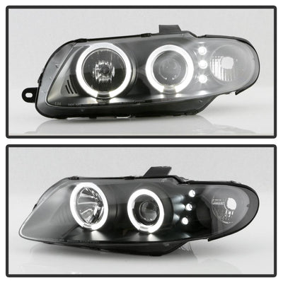 LED Halo Black Projector Headlights <br>04-06 Pontiac GTO