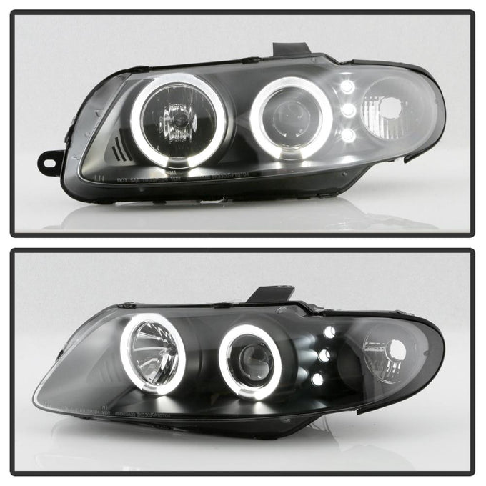 LED Halo Black Projector Headlights <br>04-06 Pontiac GTO
