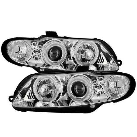 LED Halo Chrome Projector Headlights <br>04-06 Pontiac GTO