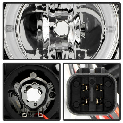 LED Halo Chrome Projector Headlights <br>04-06 Pontiac GTO