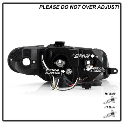 LED Halo Chrome Projector Headlights <br>04-06 Pontiac GTO