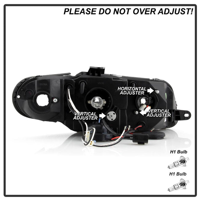 LED Halo Chrome Projector Headlights <br>04-06 Pontiac GTO