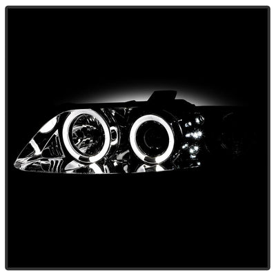 LED Halo Chrome Projector Headlights <br>04-06 Pontiac GTO