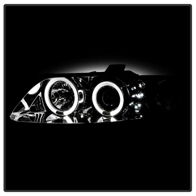 LED Halo Chrome Projector Headlights <br>04-06 Pontiac GTO