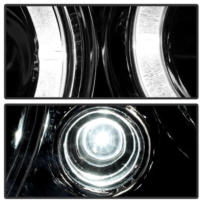 LED Halo Chrome Projector Headlights <br>04-06 Pontiac GTO