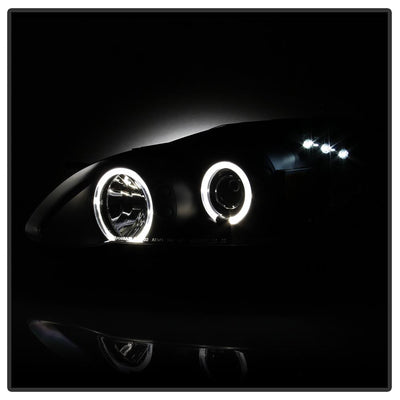 LED Halo Black Projector Headlights <br>03-08 Toyota Corolla