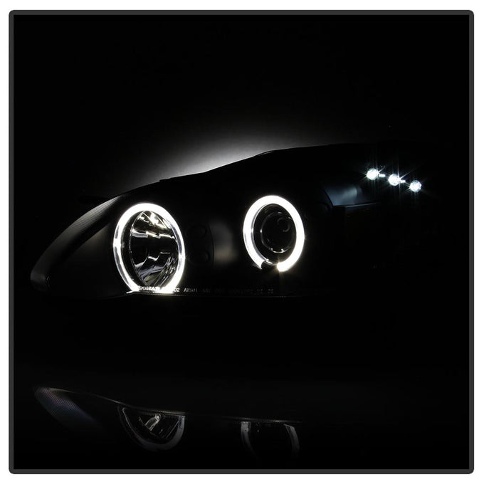 LED Halo Black Projector Headlights <br>03-08 Toyota Corolla