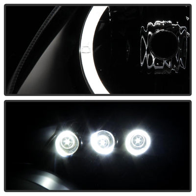LED Halo Black Projector Headlights <br>03-08 Toyota Corolla