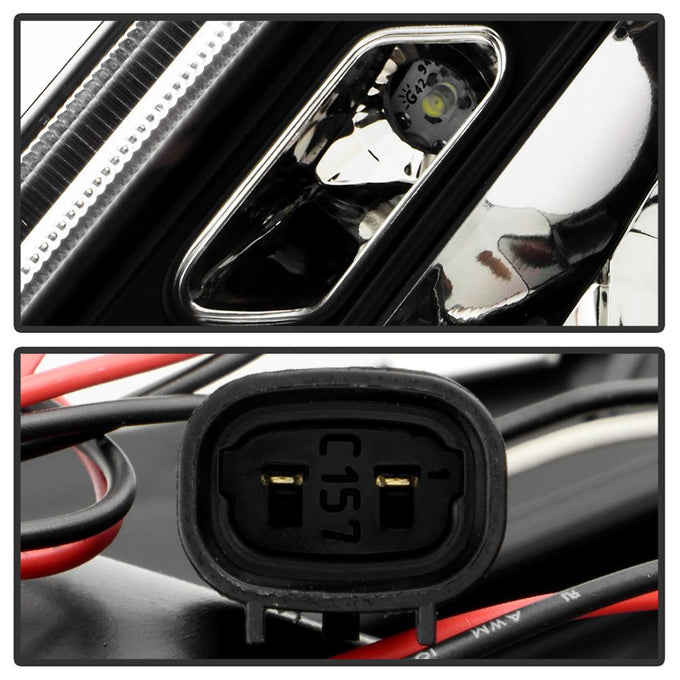 LED Halo Black DRL Projector Headlights <br>00-05 Toyota Celica