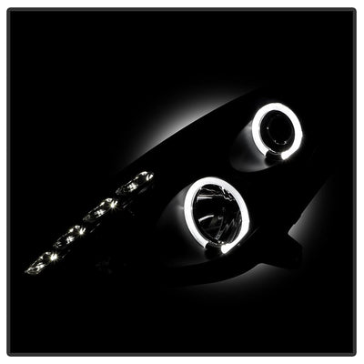 LED Halo Black DRL Projector Headlights <br>00-05 Toyota Celica