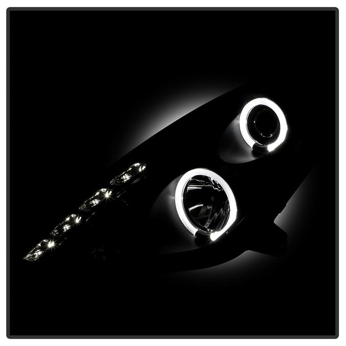 LED Halo Black DRL Projector Headlights <br>00-05 Toyota Celica