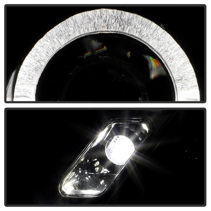 LED Halo Black DRL Projector Headlights <br>00-05 Toyota Celica