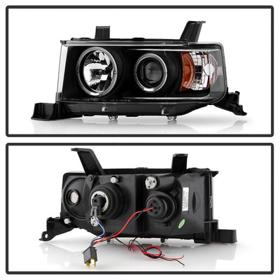 LED Halo Black Projector Headlights <br>04-06 Scion xB