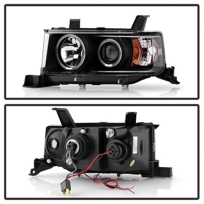 LED Halo Black Projector Headlights <br>04-06 Scion xB