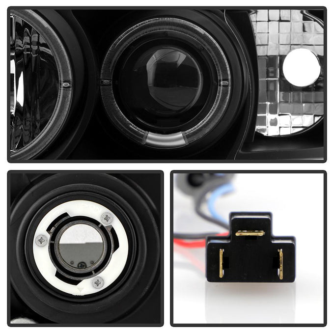LED Halo Black Projector Headlights <br>04-06 Scion xB