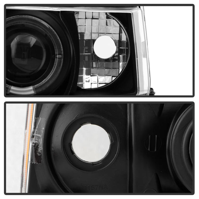 LED Halo Black Projector Headlights <br>04-06 Scion xB