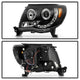 LED Halo Black Projector Headlights <br>05-11 Toyota Tacoma