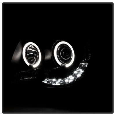 LED Halo Black Projector Headlights <br>05-11 Toyota Tacoma