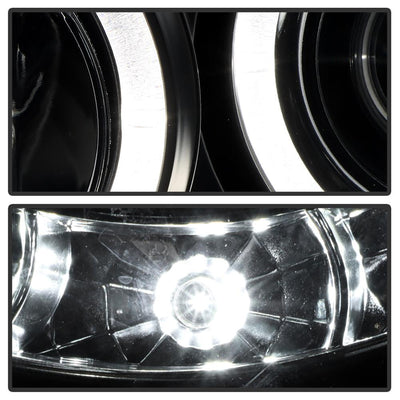 LED Halo Black Projector Headlights <br>05-11 Toyota Tacoma