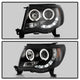 LED Halo Black Projector Headlights <br>05-11 Toyota Tacoma