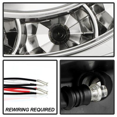 LED Halo Chrome Projector Headlights <br>05-11 Toyota Tacoma