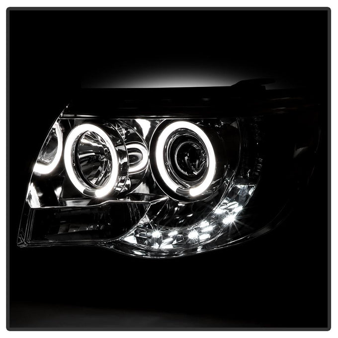 LED Halo Chrome Projector Headlights <br>05-11 Toyota Tacoma