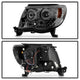 LED Halo Smoke Projector Headlights <br>05-11 Toyota Tacoma