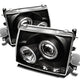 LED Halo Black Projector Headlights <br>97-00 Toyota Tacoma