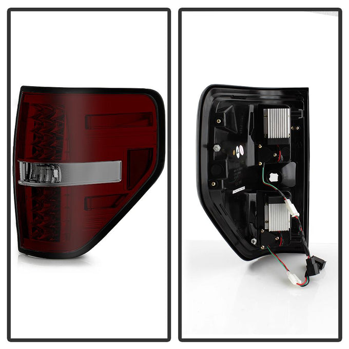 Red Smoke LED Tail Lights <br>09-14 Ford F-150