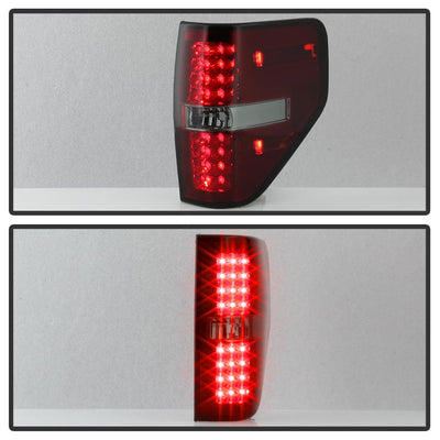 Red Smoke LED Tail Lights <br>09-14 Ford F-150