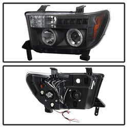 Eliminates AFS function Black LED Halo Projector Headlights <br>07-13 Toyota Tundra 08-13 Toyota Sequoia