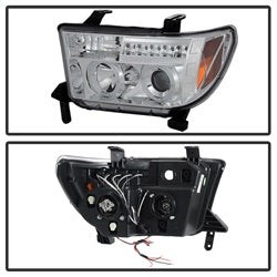 Eliminates AFS function Chrome LED Halo Projector Headlights <br>07-13 Toyota Tundra 08-13 Toyota Sequoia