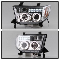 Eliminates AFS function Chrome LED Halo Projector Headlights <br>07-13 Toyota Tundra 08-13 Toyota Sequoia