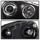 LED Halo Black DRL Projector Headlights <br>06-09 Volkswagen Jetta Rabbit GTI