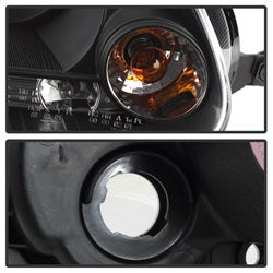 LED Halo Black DRL Projector Headlights <br>06-09 Volkswagen Jetta Rabbit GTI