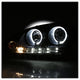 LED Halo Black DRL Projector Headlights <br>06-09 Volkswagen Jetta Rabbit GTI
