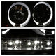 LED Halo Black DRL Projector Headlights <br>06-09 Volkswagen Jetta Rabbit GTI